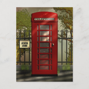 Tarjeta postal de la caja roja británica