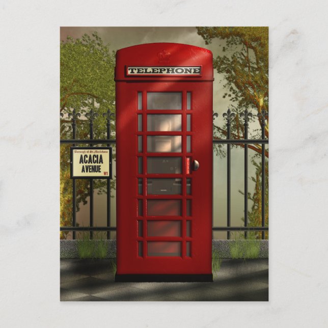 Tarjeta postal de la caja roja británica (Anverso)
