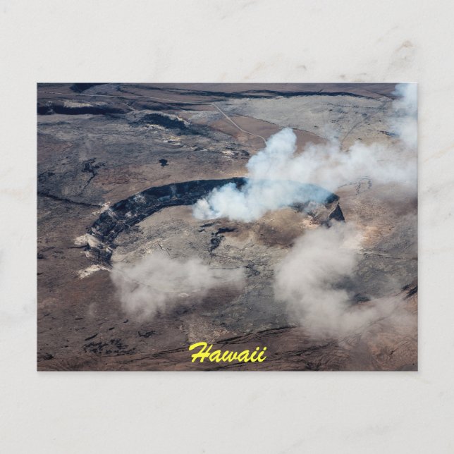 Tarjeta postal de la caldera de Kilauea (Anverso)