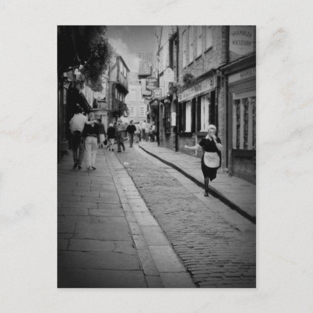 Tarjeta postal de la calle York Shambles (Anverso)