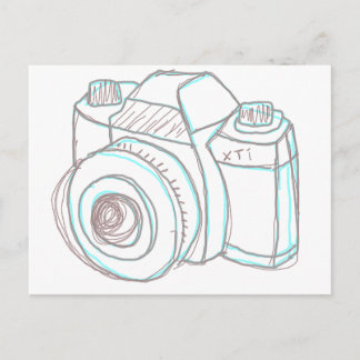 tarjeta postal de la cámara de dibujo