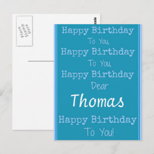 Tarjeta postal de la canción de cumpleaños feliz d