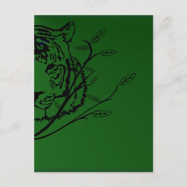 Tarjeta postal de la cara del tigre (Anverso)
