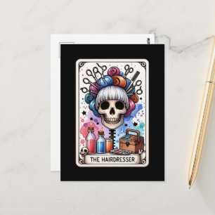 Tarjeta postal de la carta del tarot de peluquería