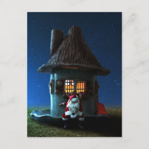 TARJETA POSTAL DE LA CASA PEQUEÑA SANTA FANTASY