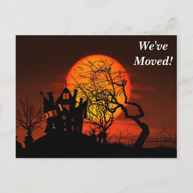 Tarjeta postal de la casa vieja nos hemos mudado n (Anverso)