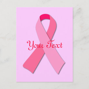 Tarjeta Postal de la Cinta Rosa de Concienciación