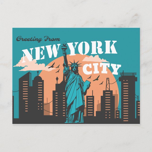 Tarjeta postal de la ciudad de Nueva York (Anverso)