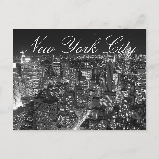 Tarjeta postal de la ciudad de Nueva York en blanc (Anverso)