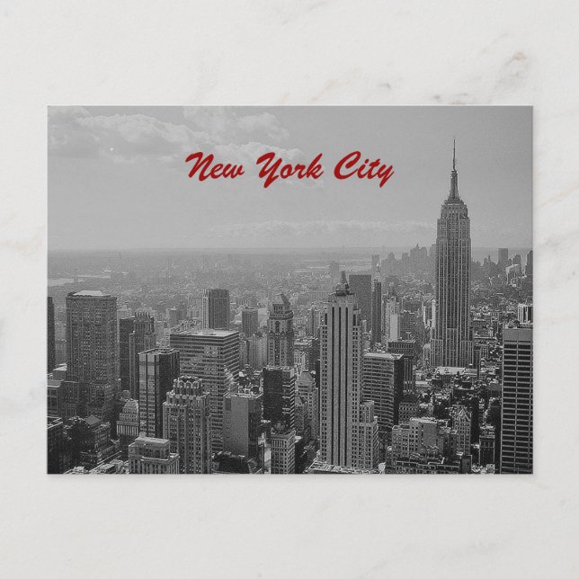 Tarjeta postal de la ciudad de Nueva York en blanc (Anverso)
