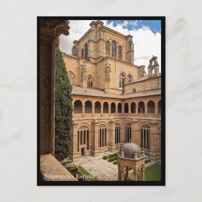 Tarjeta postal de la ciudad de Salamanca, España (Anverso)