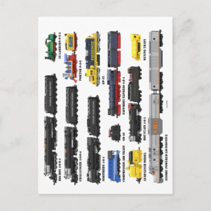Tarjeta postal de la colección de trenes PTW