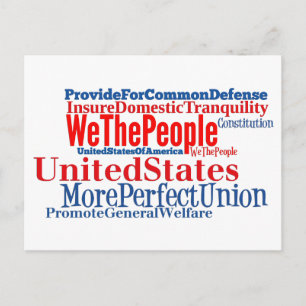Tarjeta postal de la Constitución de los Estados U