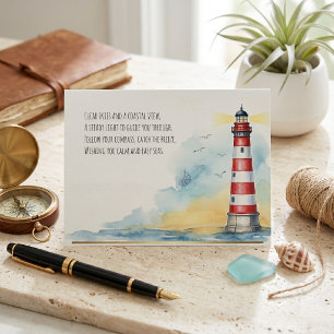 Tarjeta postal de la copla del faro costero