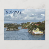 ¡Tarjeta postal de la costa de Noruega!