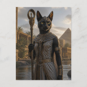 Tarjeta postal de la diosa del gato Bastet