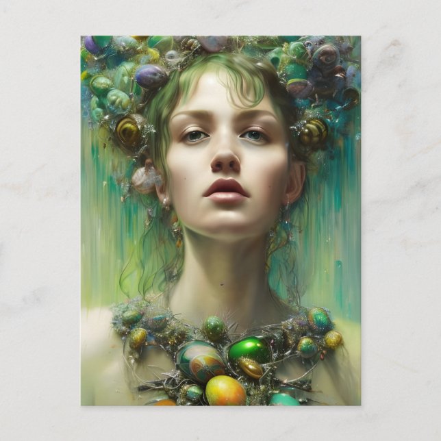 Tarjeta postal de la diosa Ostara (Anverso)