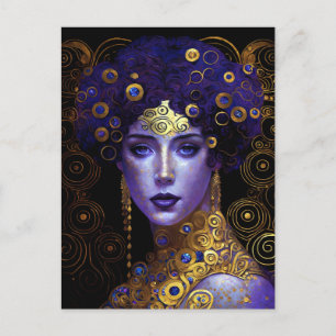 Tarjeta postal de la diosa reina inspirada en Klim
