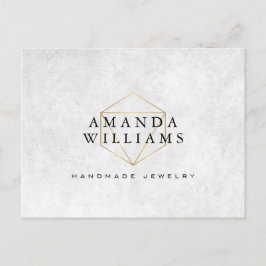 Tarjeta postal de la diseñadora de joyas de piedra