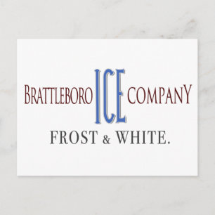 Tarjeta postal de la empresa de hielo Brattleboro