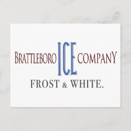 Tarjeta postal de la empresa de hielo Brattleboro