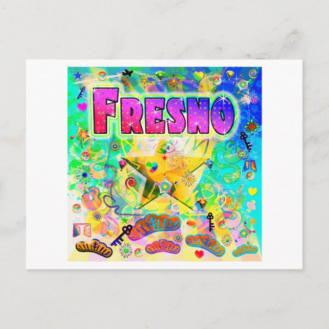 Tarjeta postal de la época de Fresno (Anverso)