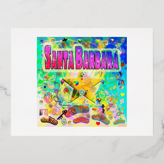 Tarjeta postal de la época de Santa Bárbara (Anverso)