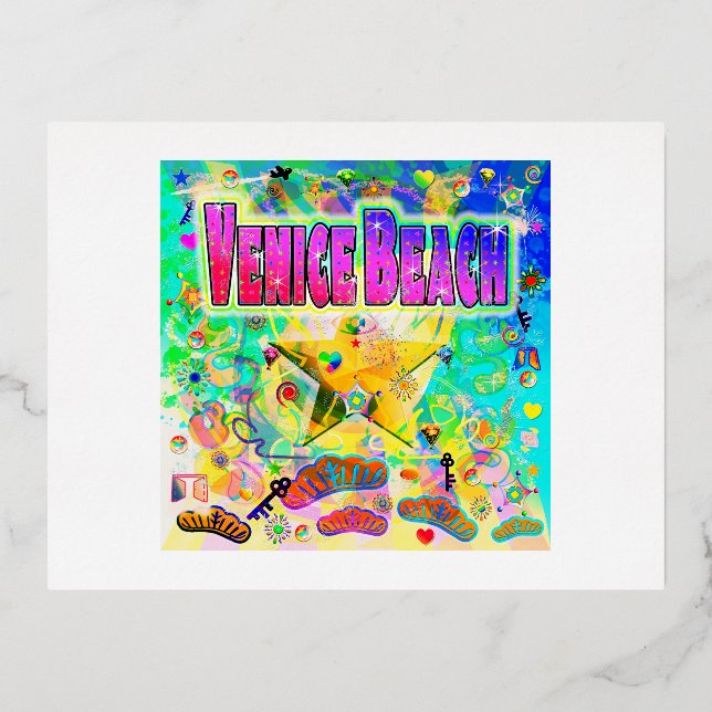 Tarjeta postal de la época de Venice Beach (Anverso)