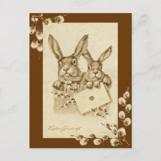 Tarjeta postal de la época del conejo de Semana Sa