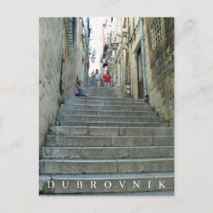 Tarjeta postal de la escalera de Dubrovnik