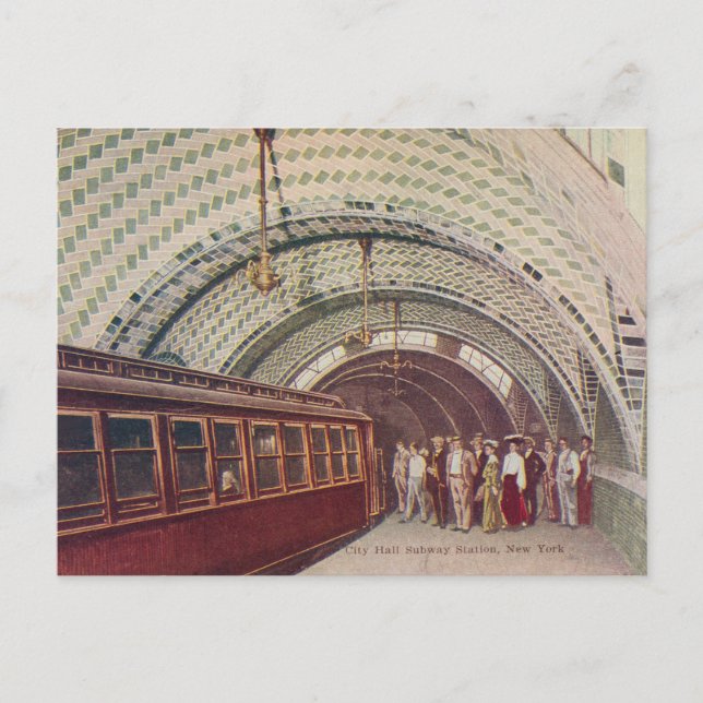 Tarjeta postal de la estación de metro de la ciuda (Anverso)
