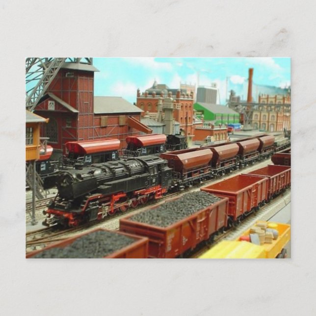 Tarjeta postal de la estación de tren modelo (Anverso)