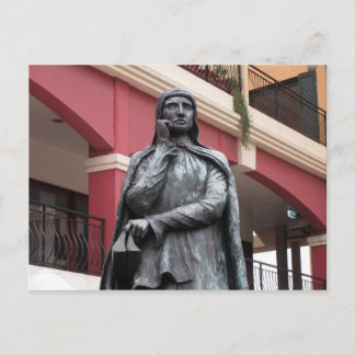 Tarjeta postal de la estatua de Dante Alighieri en
