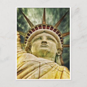 Tarjeta postal de la Estatua de la Libertad en pri