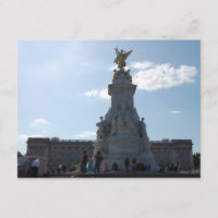 tarjeta postal de la estatua de la reina victoria