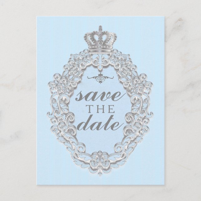 Tarjeta postal de la Fairytale Vintage Blue Royal  (Anverso)