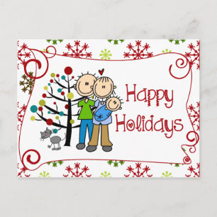 Tarjeta postal de la familia de figuras de palo Ha