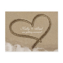 Tarjeta postal de la fecha de la boda tropical de