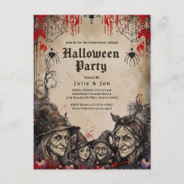 Tarjeta postal de la fiesta anual gótica de Hallow