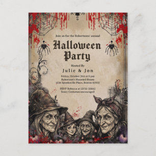 Tarjeta postal de la fiesta anual gótica de Hallow