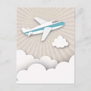 Tarjeta postal de la fiesta de cumpleaños del avió