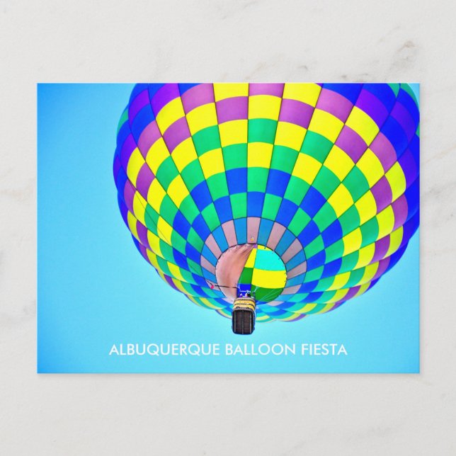 TARJETA POSTAL DE LA FIESTA DE GLOBOS DE ALBUQUERQ (Anverso)