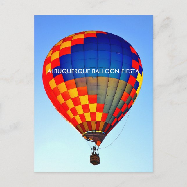 TARJETA POSTAL DE LA FIESTA DE GLOBOS DE ALBUQUERQ (Anverso)