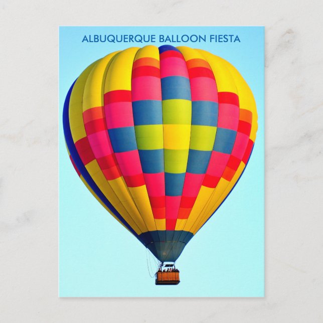 TARJETA POSTAL DE LA FIESTA DE GLOBOS DE ALBUQUERQ (Anverso)