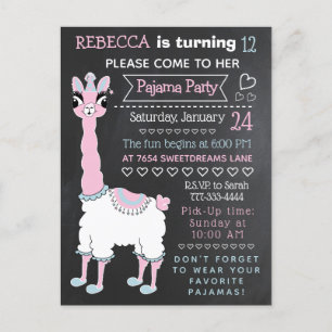 Tarjeta postal de la Fiesta de la Sleepover de Lla