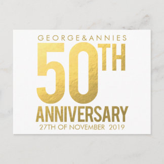 Tarjeta postal de la fiesta del 50 aniversario de