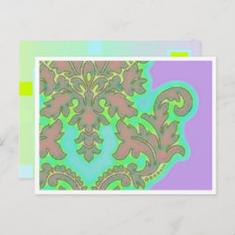 Tarjeta postal de la flor de lirio con borde