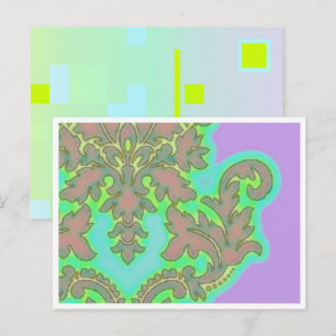 Tarjeta postal de la flor de lirio con borde