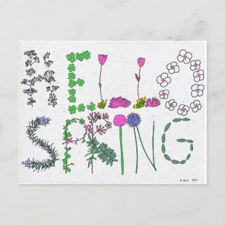 Tarjeta postal de la flor de primavera