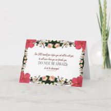 Tarjeta postal de la flor del Deuteronomio 31 no t